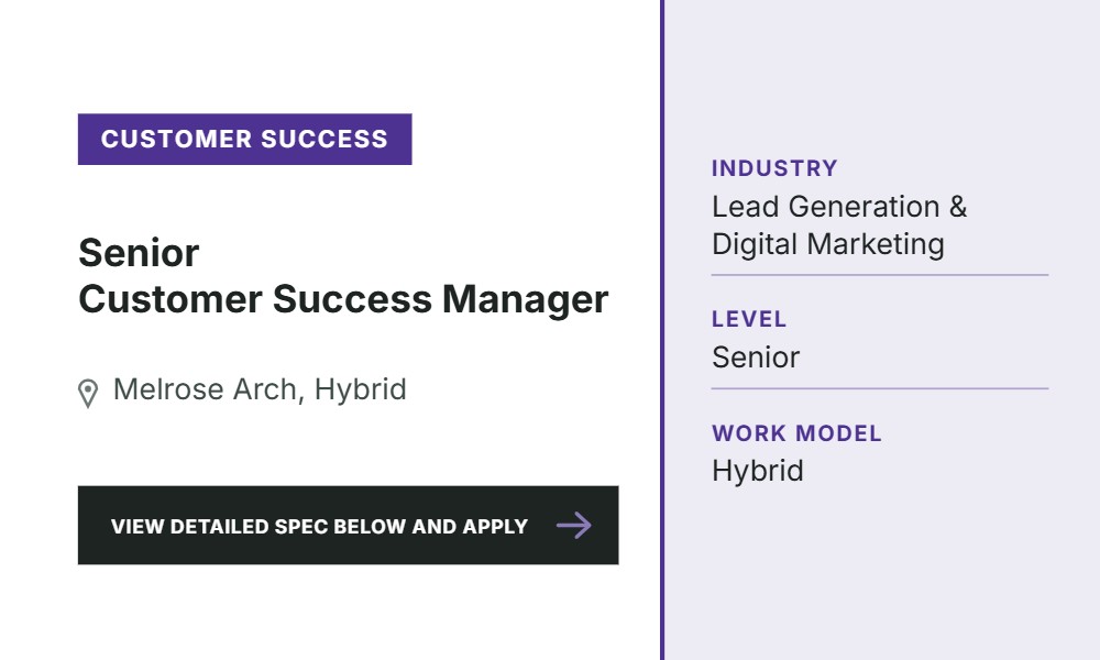 Senior Customer Success Manager