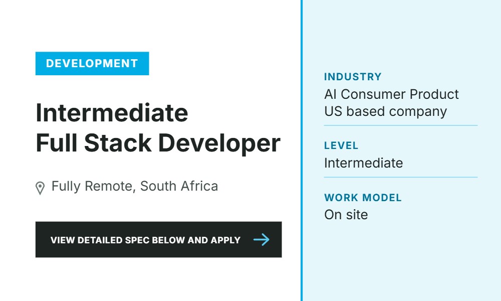Full Stack Developer - AI Products (React & Next.js)