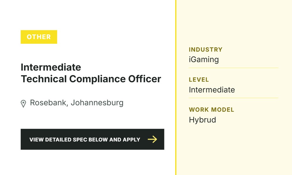Technical Compliance Officer (iGaming Sector)