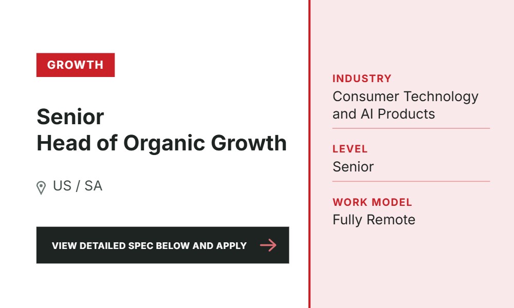 Organic Growth Lead / Manager