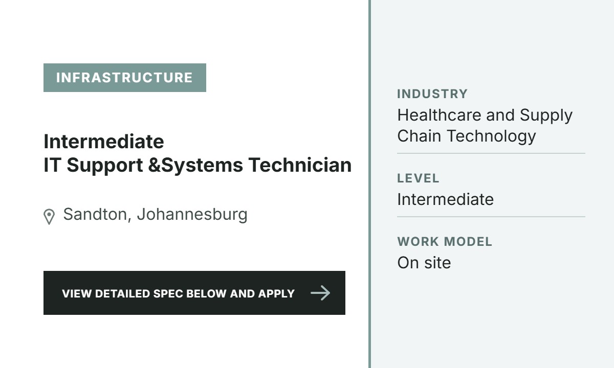 IT Support and Systems Technician