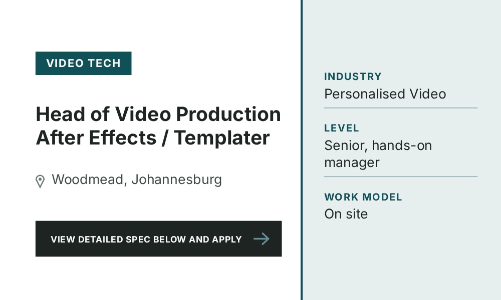 Head of Video Production