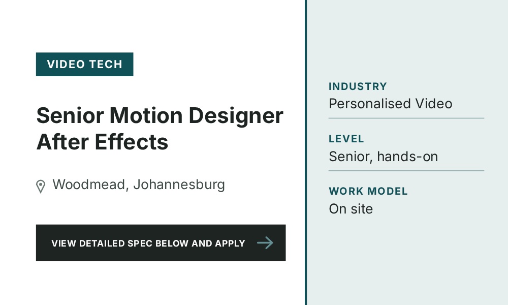 Senior Motion Designer